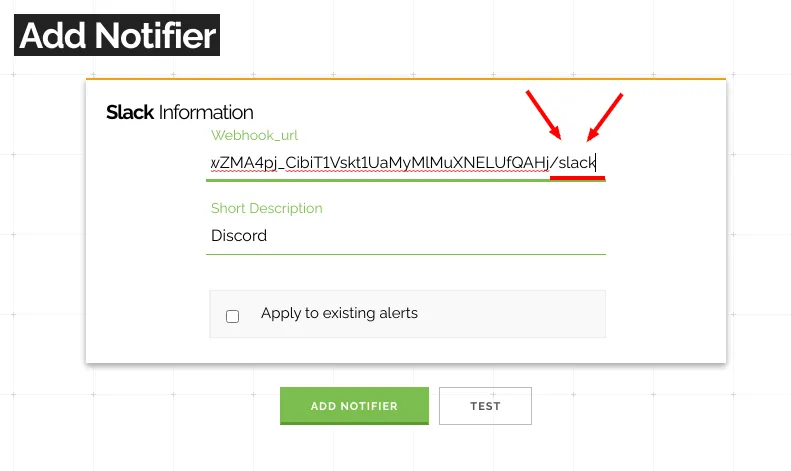 Setup notifier