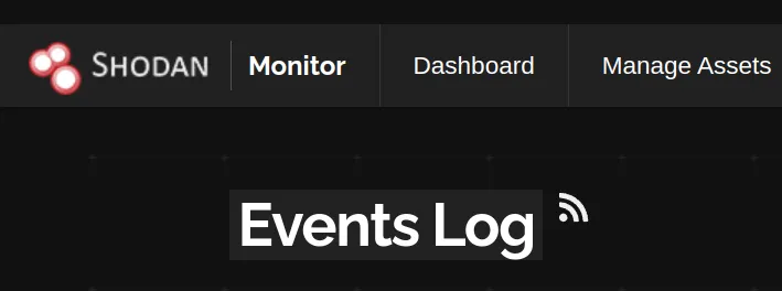 Events Log RSS Feed